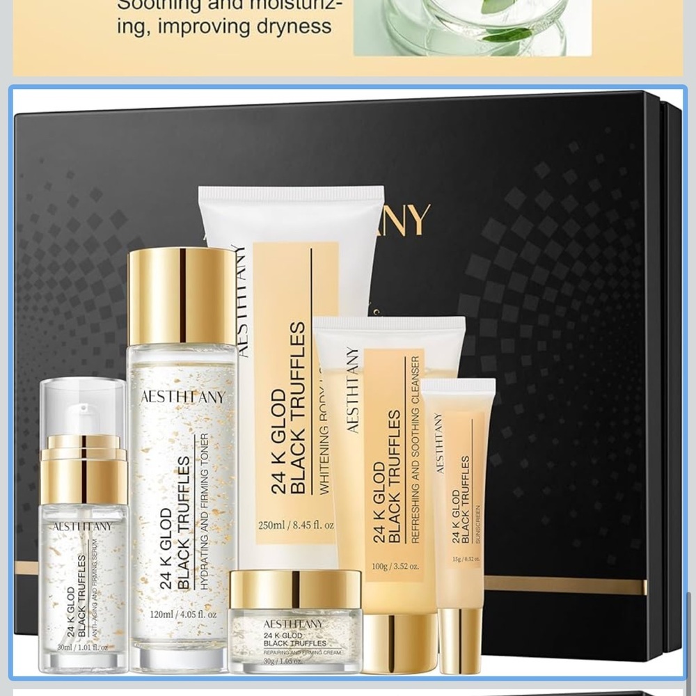 Aesthtany 24K Gold Black Truffles Skin Care Set